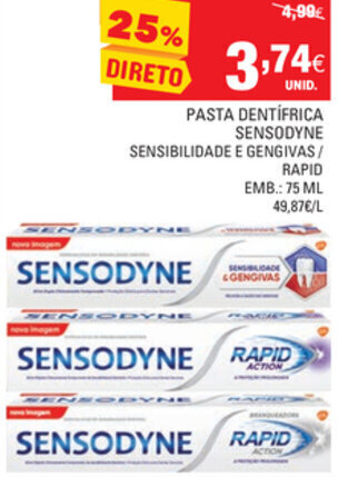 Continente Pasta Dentífrica Sensodyne 75ml promoção