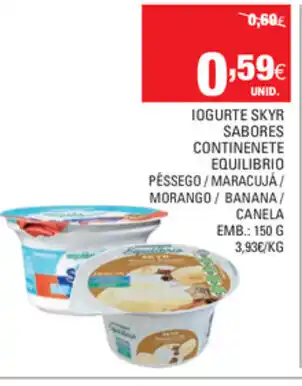 Continente Iogurte Skyr Sabores Continente Aquilíbrio 150g promoção