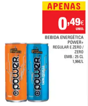 Continente Bebida Energética Power+ 25cl promoção
