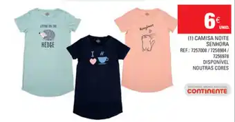Continente Camisa Noite Senhora promoção