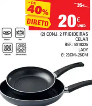 Continente Conj. 2 Frigideiras Celar promoção