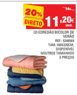 Continente Edredão Bicolor de Verão promoção