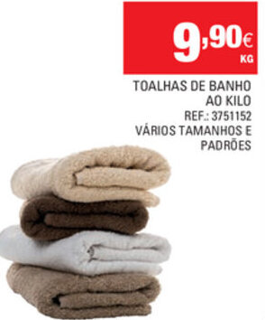 Continente Toalhas de Banho ao Kilo promoção