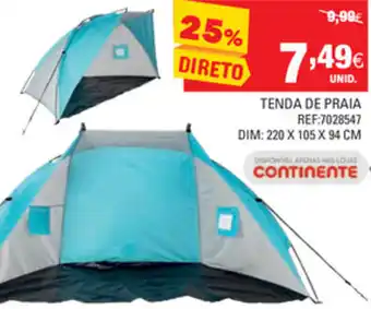 Continente Tenda de Praia promoção