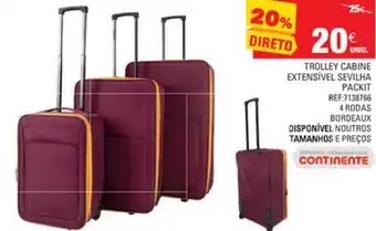 Trolley Cabine Extensível Sevilha Packit Bordeaux