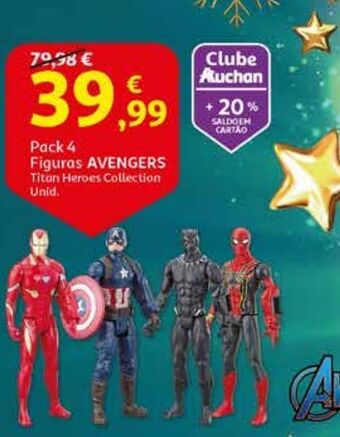 Pack 4 figuras avengers titan heroes collection