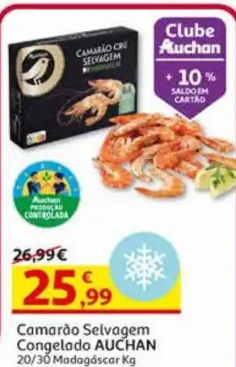 Auchan Camarão selv cong 20/30 auchan prod controlada kg madagáscar promoção