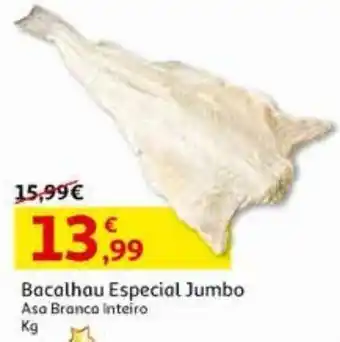 Auchan Bacalhau especial jumbo asa branca inteiro kg promoção