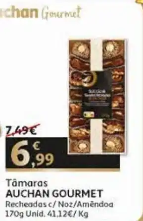 Tâmaras auchan gourmet recheadas com noz/amêndoa 170g