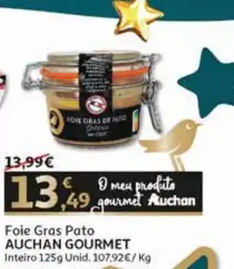 Auchan Foie gras pato auchan inteiro 125g promoção