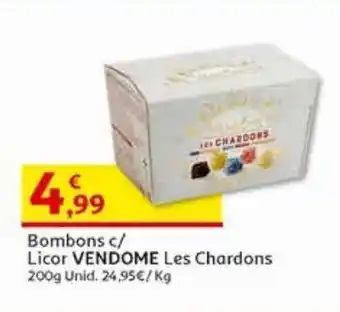 Auchan Bombons com licor vendome les chardons 200g promoção