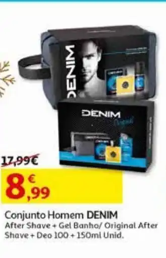 Auchan Conj.homem denim after shave + gel banho promoção