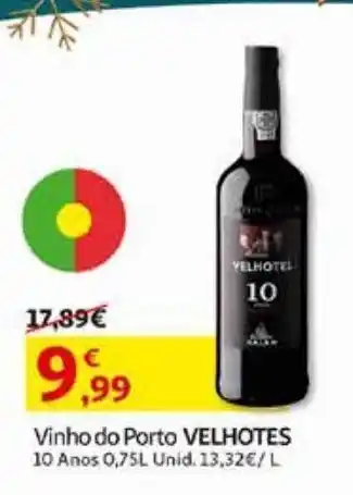 Auchan Vinho do porto velhotes 10 anos 0.75 l promoção