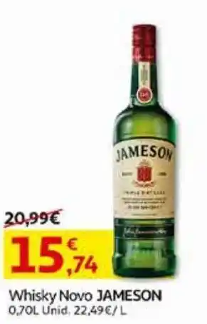 Auchan Whisky novo jameson 0.70 l promoção