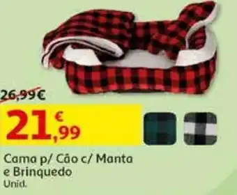 Auchan Cama para cão c/manta e brinquedo promoção