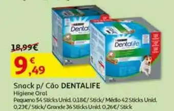 Snack p/cão pequeno dentalife higiene oral 54 sticks
