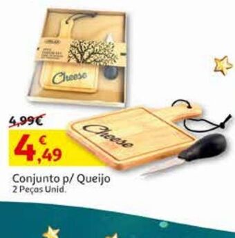 Auchan Conjunto para queijo 2 peças promoção