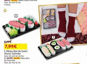 Auchan Meias box de sushi atum promoção