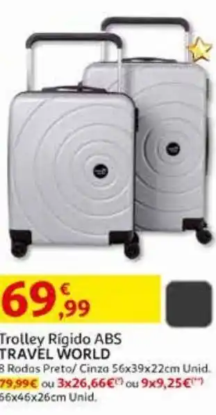 Auchan Trolley rigido travel world promoção