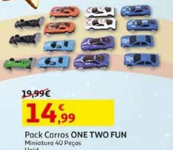 Auchan Pack carros one two fun miniatura 40pcs promoção