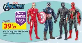 Auchan Pack 4 figuras avengers titan heroes collection promoção