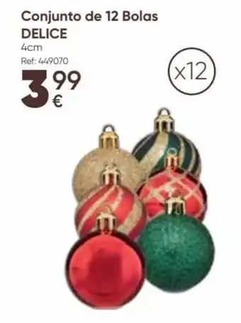 Hôma Conjunto de 12 Bolas Delice 4cm promoção