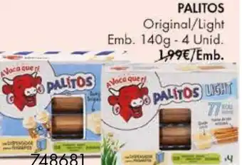 Pingo Doce A Vaca Que Ri Palitos Original/Light 140g promoção