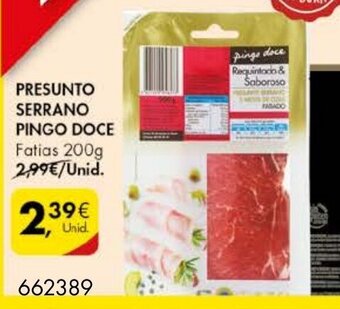 Presunto Serrano Pingo Doce 200g