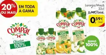 Pingo Doce Compal Laranja/Maça 33cl promoção