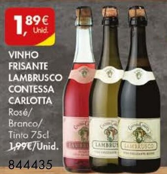 Vinho Frisante Lambrusco Contessa Carlotta 75cl