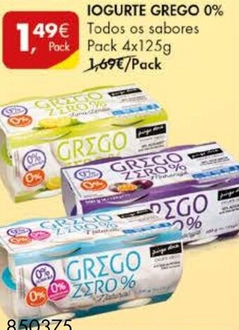 Pingo Doce Iogurte Grego 0% 4x125g promoção