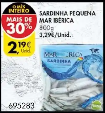 Pingo Doce Sardinha Pequena Mar Ibérica 800g promoção