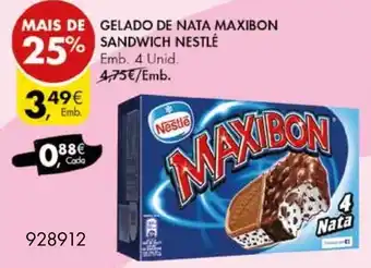 Pingo Doce Gelado de Nata Maxibon Sandwich Nestlé promoção