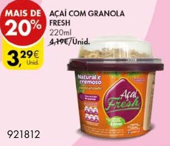 Pingo Doce Açai com Granola Fresh 220ml promoção
