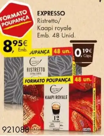 Pingo Doce Cápsulas P/Máquina Expresso 48 Unid promoção