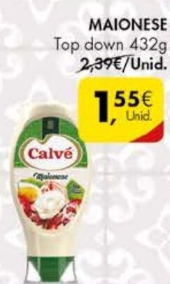 Pingo Doce Calvé Maionese 432g promoção
