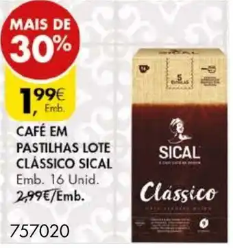 Pingo Doce Café em Pastilhas Lote Clássico Sical 16 Unid promoção