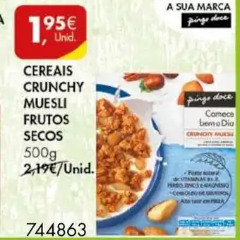 Pingo Doce Cereais Crunchy Muesli Frutos Secos 500g promoção