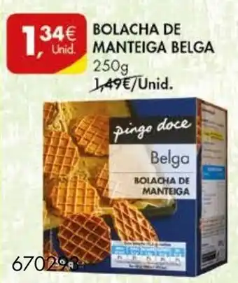 Pingo Doce Bolacha de Manteiga Belga 250g promoção
