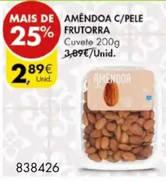 Pingo Doce Amêndoa C/Pele Frutorra 200g promoção