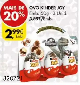 Pingo Doce Ovo Kinder Joy 60g promoção