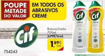 Pingo Doce Cif Branco/Limão 700ml promoção