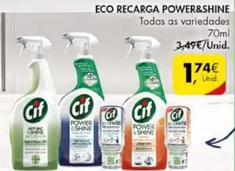 Pingo Doce Eco Recarga Power & Shine 70ml promoção