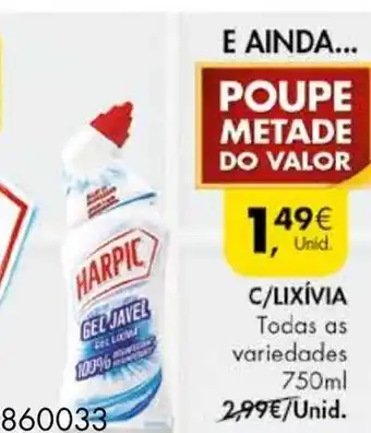 Pingo Doce Harpic C/ Lixívia 750ml promoção