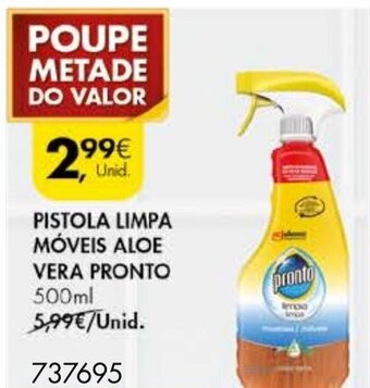 Pingo Doce Pistola Limpa Móveis Aloe Vera Pronto 500ml promoção