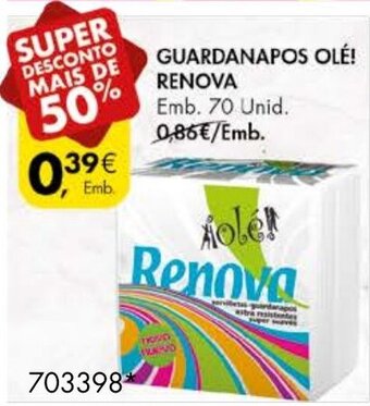 Guardanapos Olé Renova 70 Unid