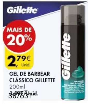 Gel de Barbear Clássico Gillette 200ml