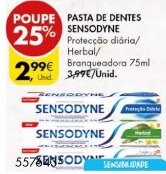 Pingo Doce Pasta de Dentes Sensodyne 75ml promoção