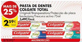Pingo Doce Pasta de Dentes Colgate Total 75ml promoção