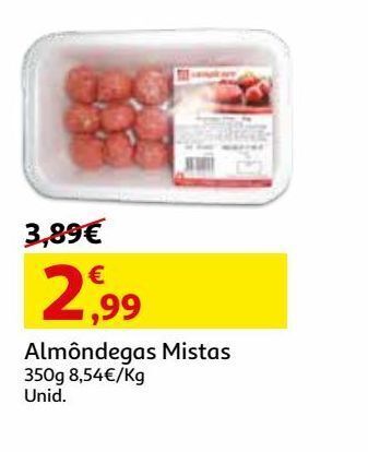 Auchan Almondegas mistas mf 350 g promoção
